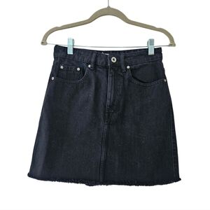 Zara Black Denim Skirt